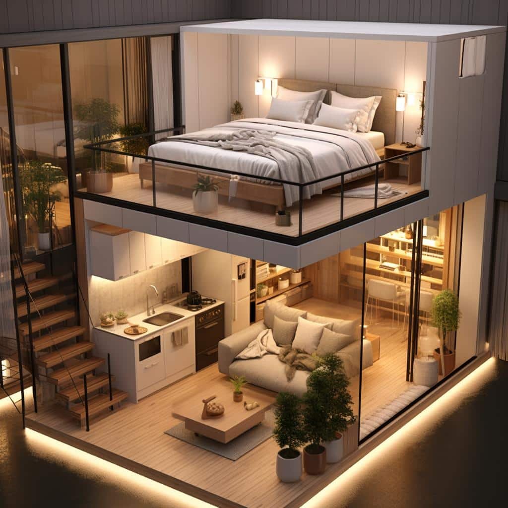 Conceitos Mini Casas Estilo Loft: Vivendo Grande 5x5 Metros 1 Conceitos Mini Casas Estilo Loft: Vivendo Grande 5x5 Metros