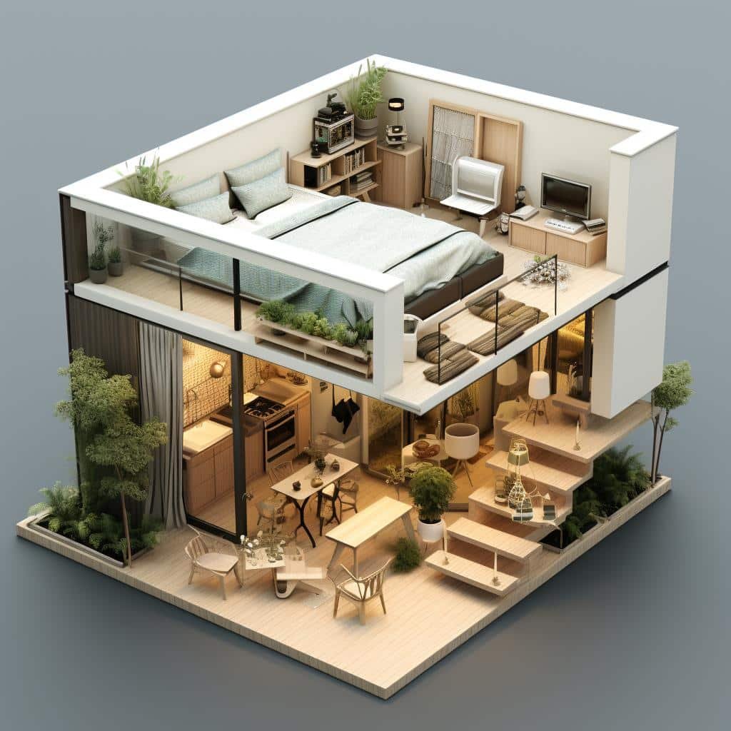 Conceitos Mini Casas Estilo Loft: Vivendo Grande 5x5 Metros 2 Conceitos Mini Casas Estilo Loft: Vivendo Grande 5x5 Metros