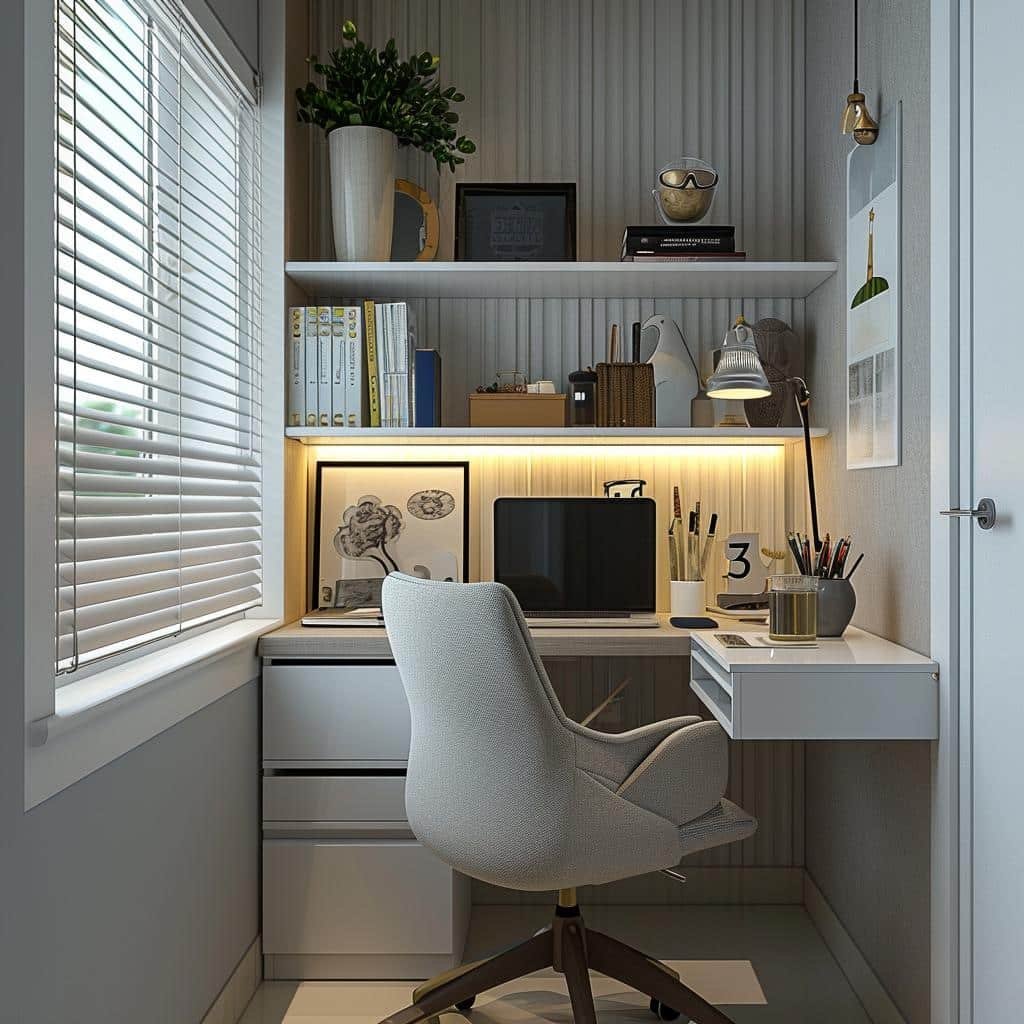 Construindo um Mini Escritório em Casa: Ideias Práticas e Econômicas 12 Construindo um Mini Escritório em Casa: Ideias Práticas e Econômicas