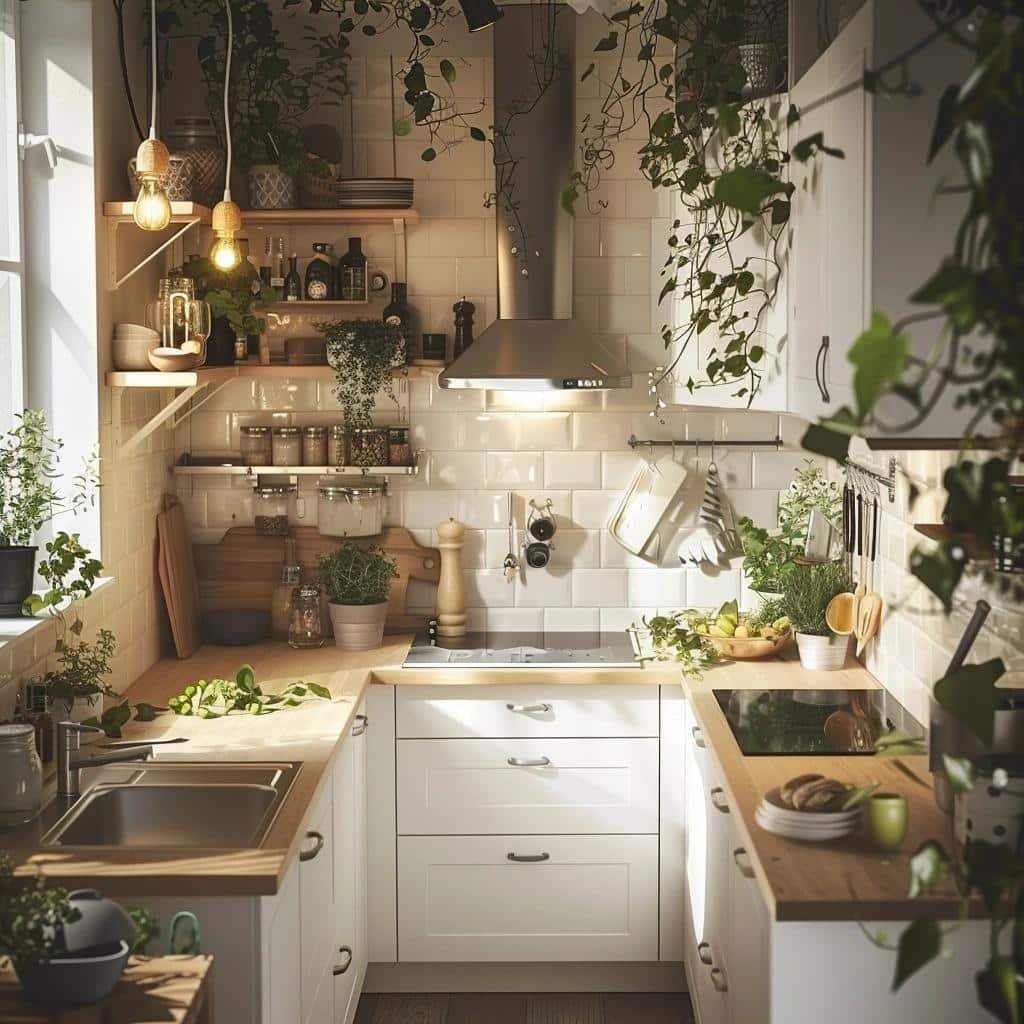 Transforme sua Cozinha Pequenininha em um Oásis de Funcionalidade: Dicas Surpreendentes para 2024. 39 Design Funcional: A Cozinha de Apartamento Pequeno Perfeita