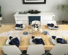 Imagem de mesa de natal simples com mais de 65 ideias bonitas e fáceis de fazer