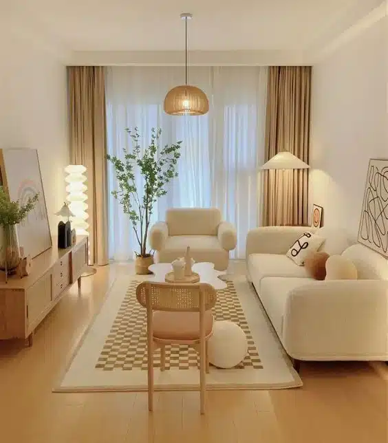 5 Truques de Decoração para Ampliar a Casa 2 Tapetes e almofadas trazem aconchego
