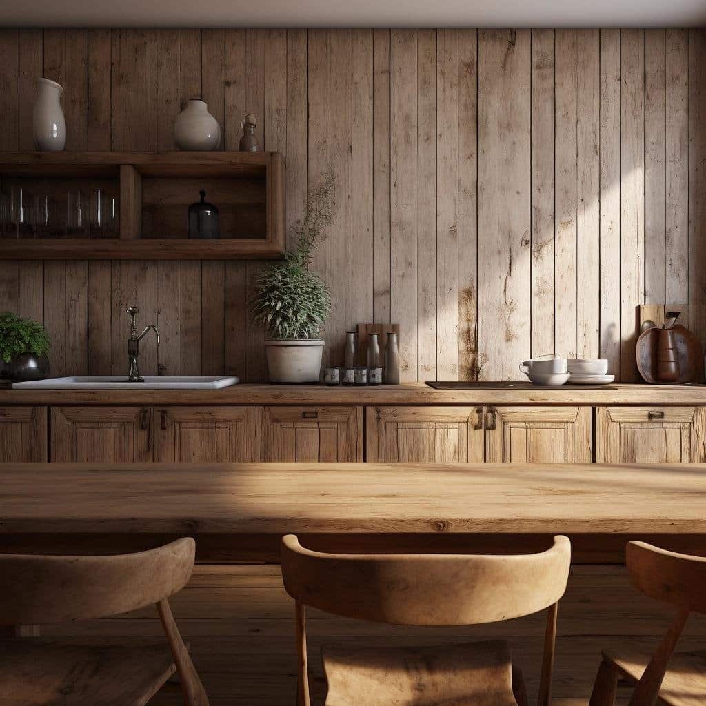 Inspire-se: Painel de Madeira na Cozinha para um Toque Rústico
