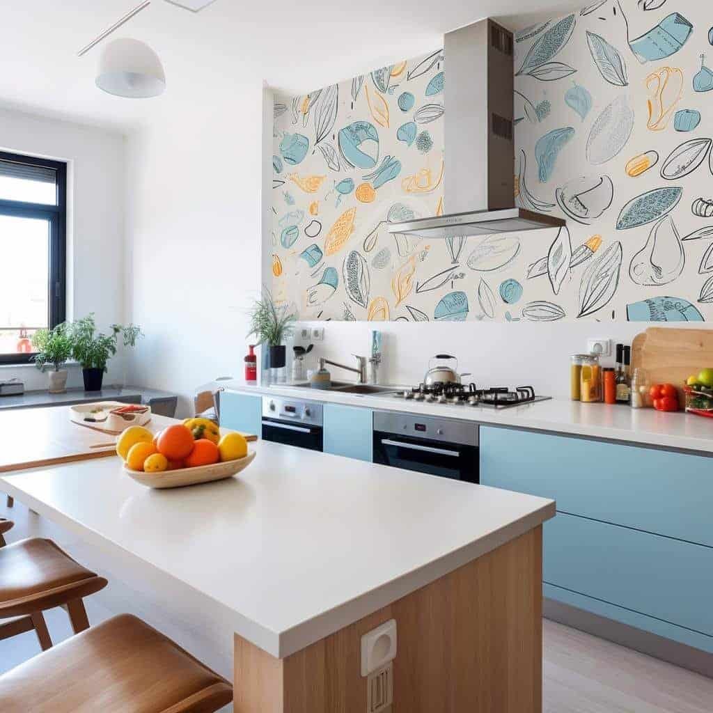 papel de parede na cozinha ideias criativas