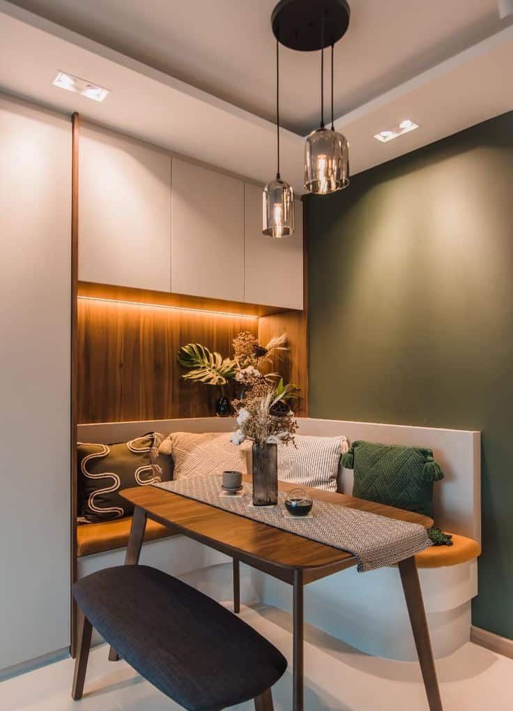 5 Passos para Incluir Pendentes na Decoração do Lar 4 Canto alemão com pendente em metal