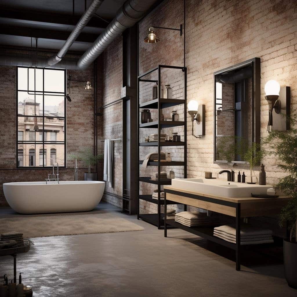 banheiro com estilo industrial