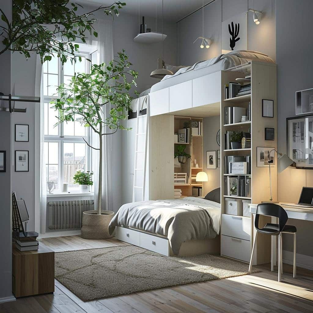 ideias para economizar espaco em quarto pequeno