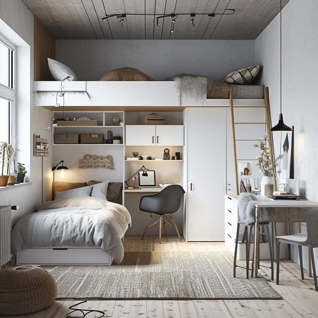 ideias para economizar espaco em quarto pequeno