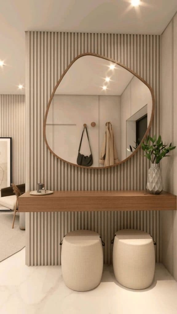 7 Passos para Aplicar o Estilo Japandi em Todos os Cômodos 5 Hall de entrada