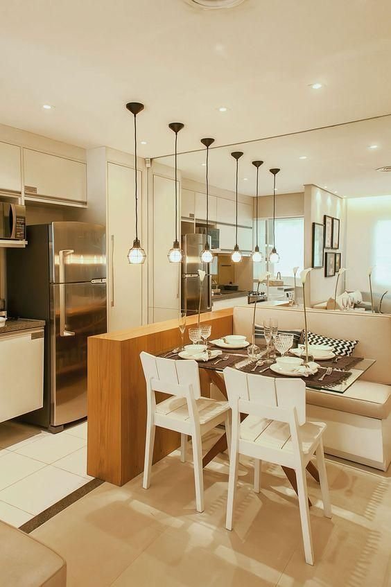 5 Formas de Incorporar a Mesa de Canto na Cozinha 8 Cozinha grande com canto alemão
