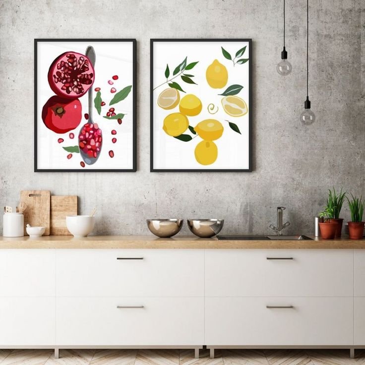 5 Formas Divertidas de Usar Quadros na Cozinha 1 Opções frutíferas