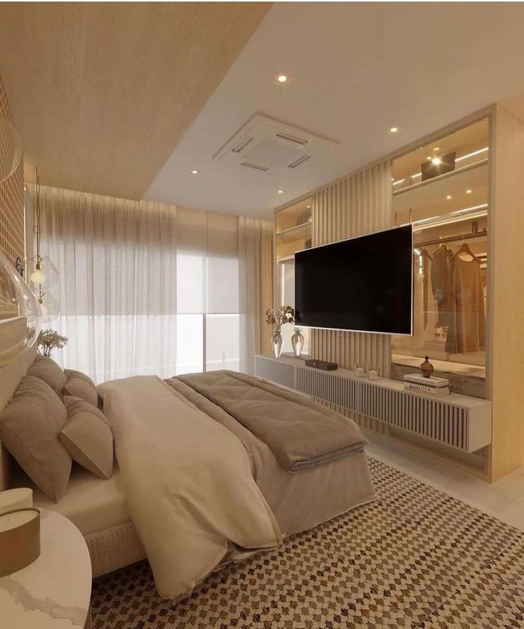 5 Dicas para um Quarto de Casal Clean e Elegante 8 Quarto elegante com cortina clara