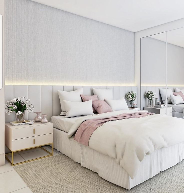 5 Dicas para um Quarto de Casal Clean e Elegante 5 Quarto com móveis de linhas retas