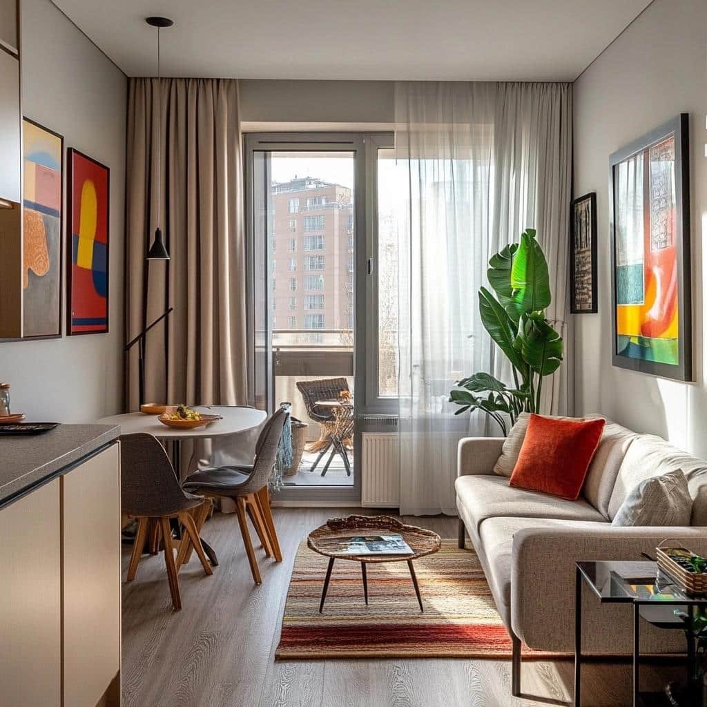 Apartamento decorado pequeno