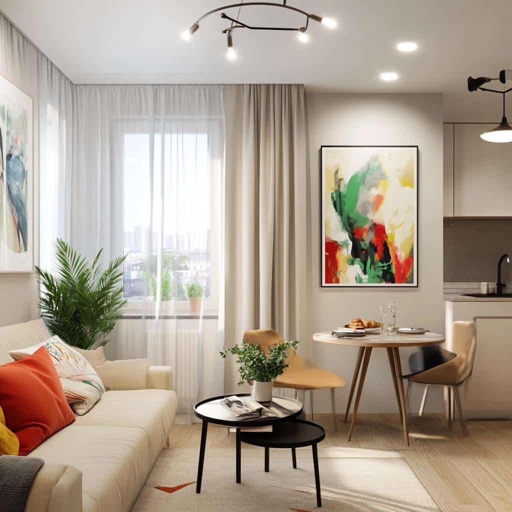 Apartamento decorado pequeno