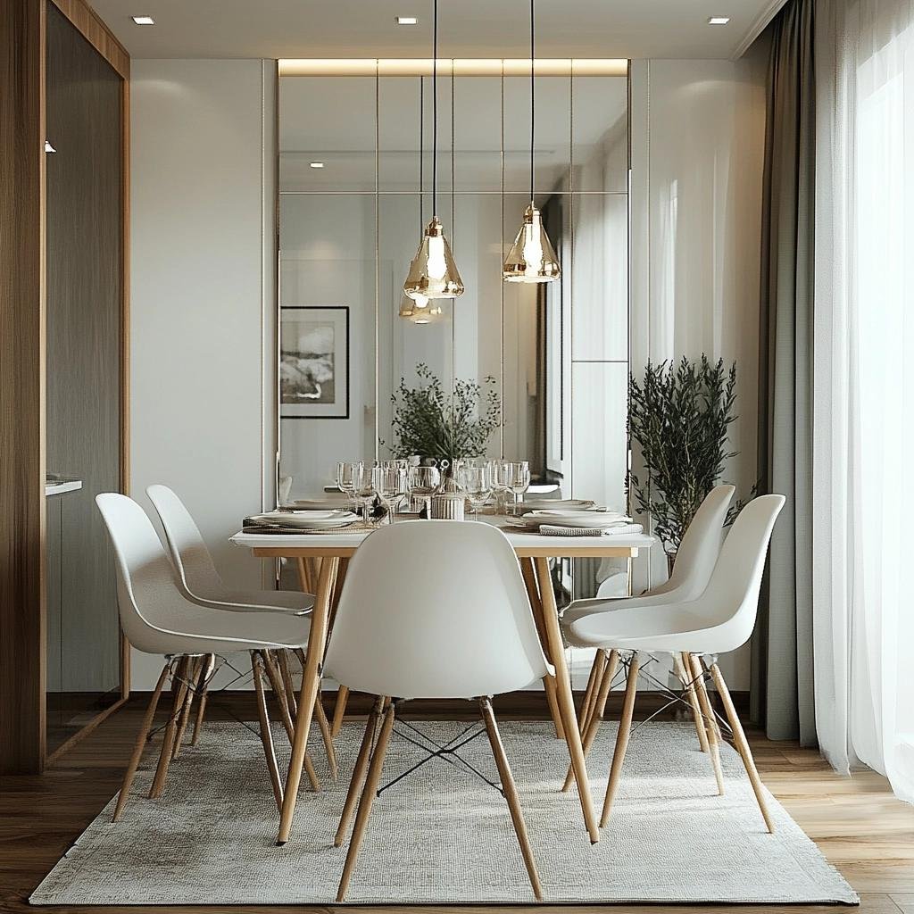 5 Dicas para Decorar Sala de Jantar Pequena com Espelho na Parede 37 5 Dicas para Decorar Sala de Jantar Pequena com Espelho na Parede