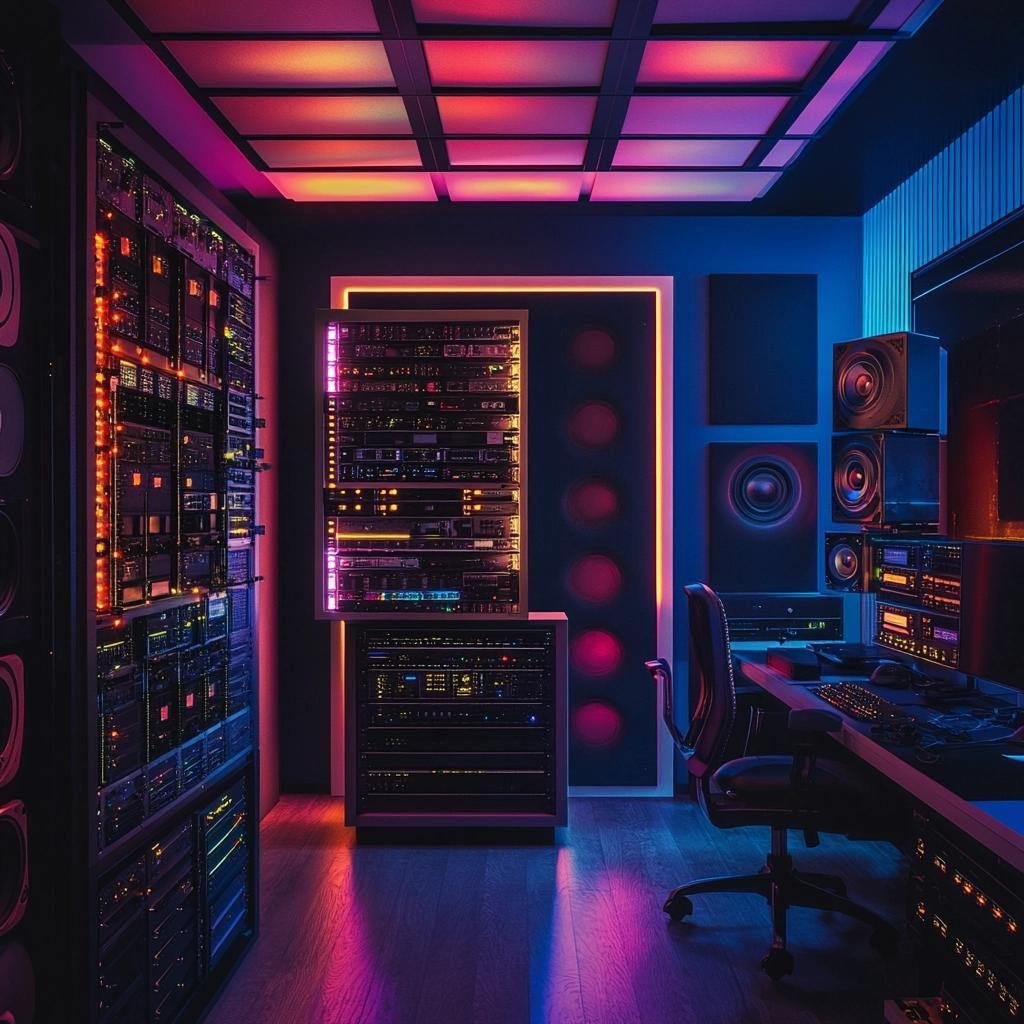 Centro de Mídia Compacto: Rack com Painel Pequeno