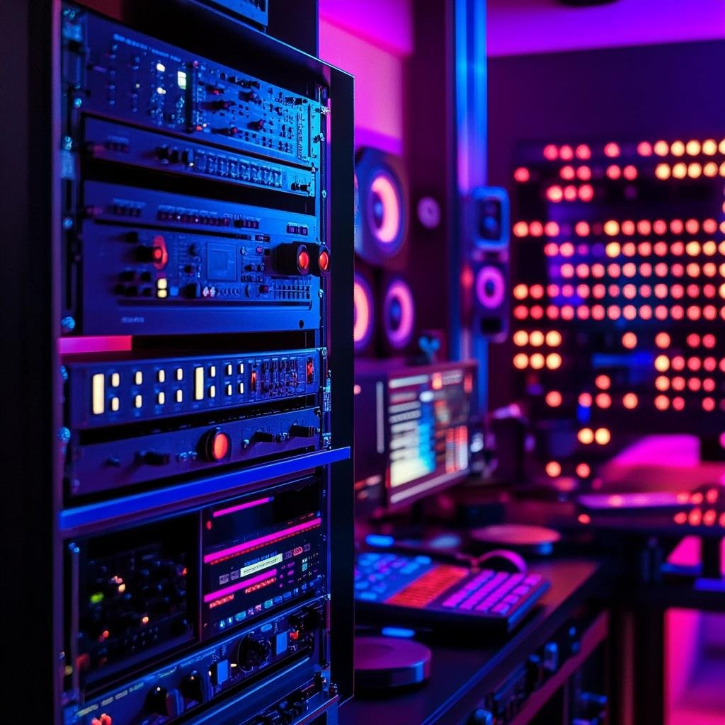 Centro de Mídia Compacto: Rack com Painel Pequeno