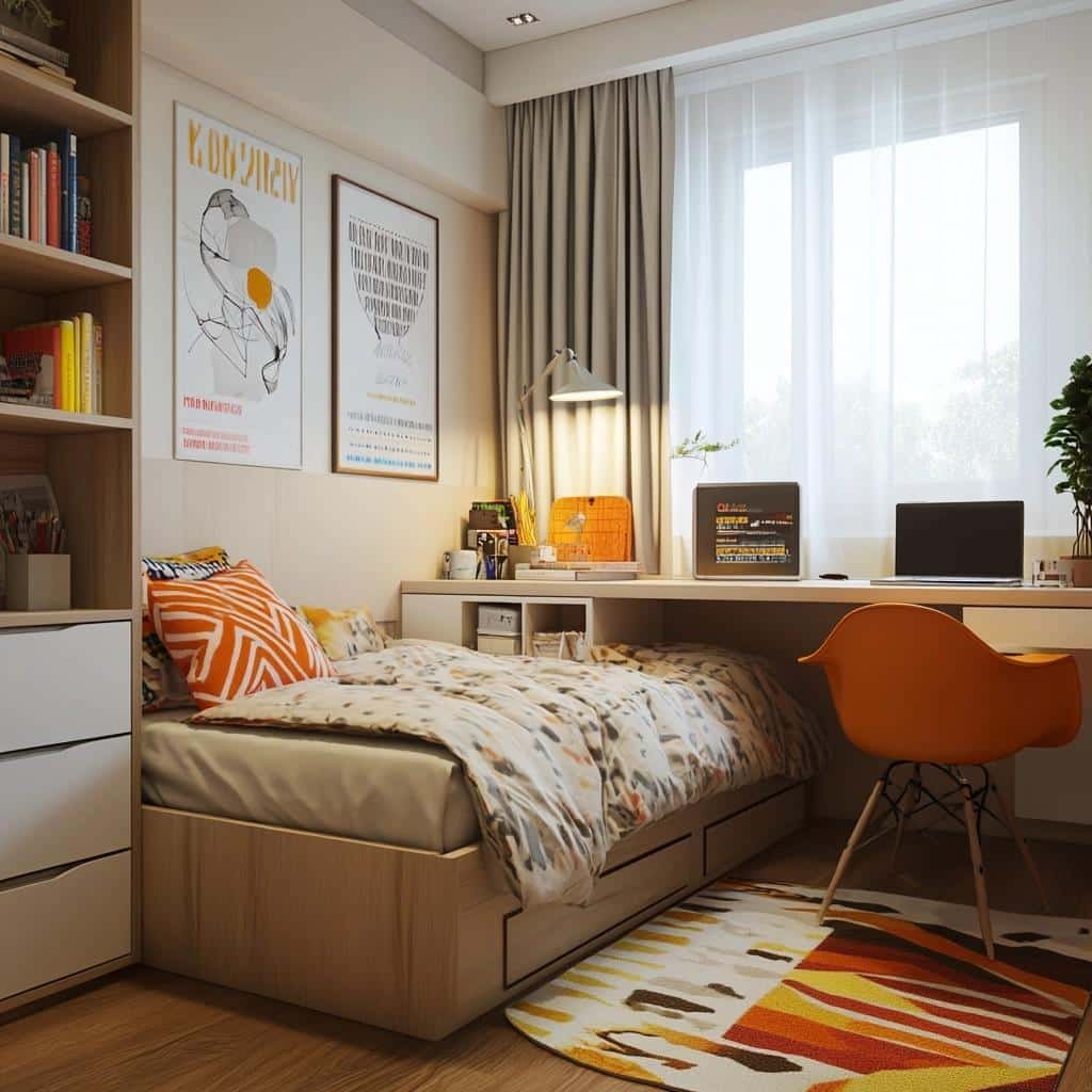 Criatividade e Organização: Quarto Pequeno de Solteiro