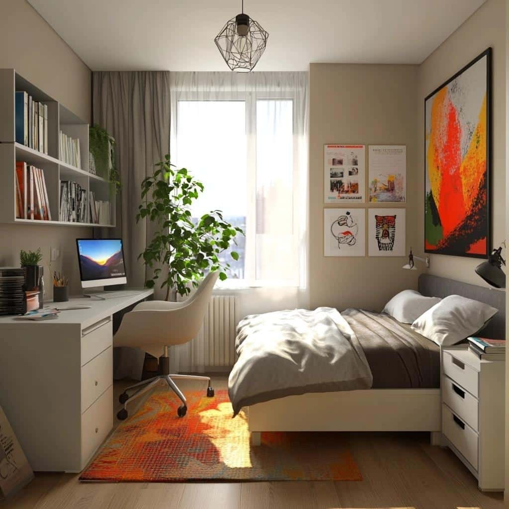 Criatividade e Organização: Quarto Pequeno de Solteiro