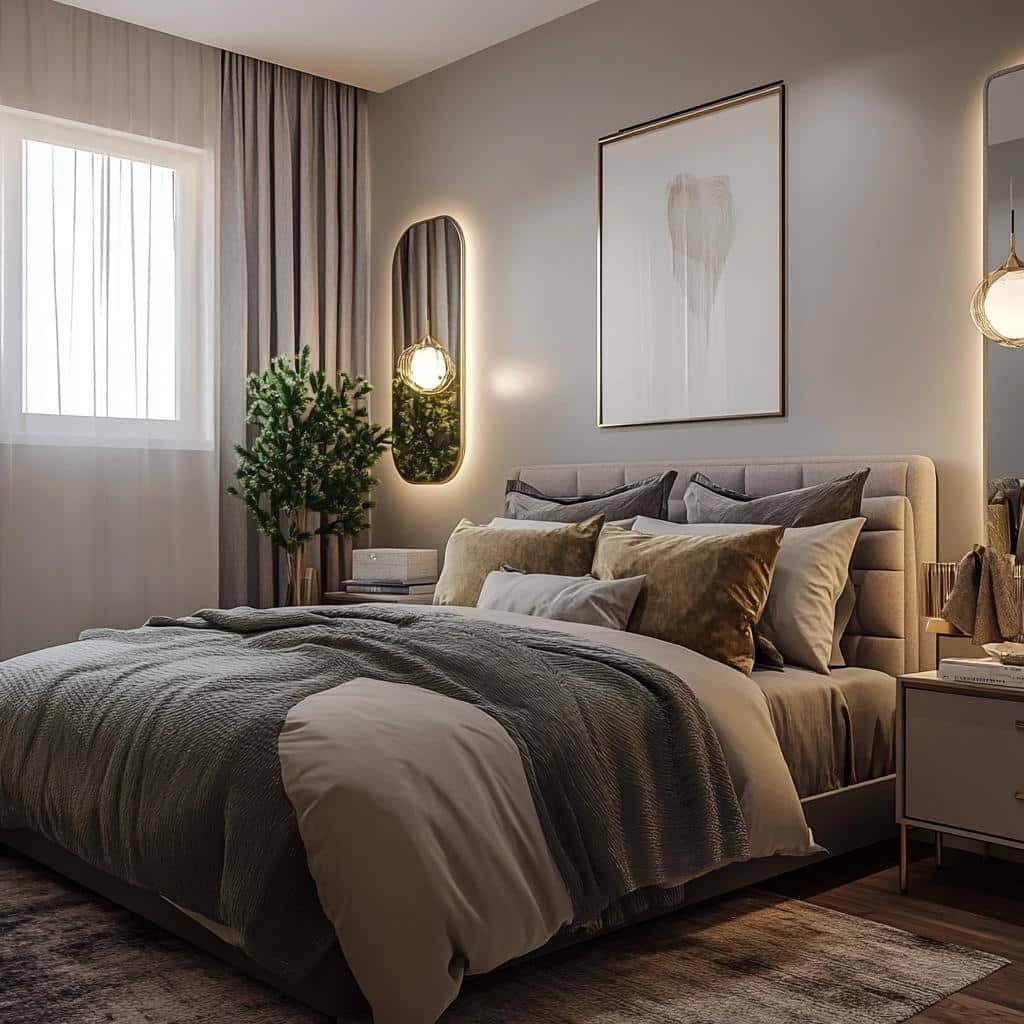 Estética e Conforto em Quartos de Casal Pequenos Decorados