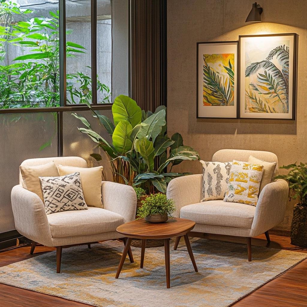 Estilo Compacto: Poltronas Pequenas e Charmosas