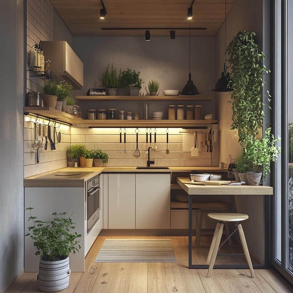 Ideias para Ambientes Íntimos com Cozinha Planejada Pequena