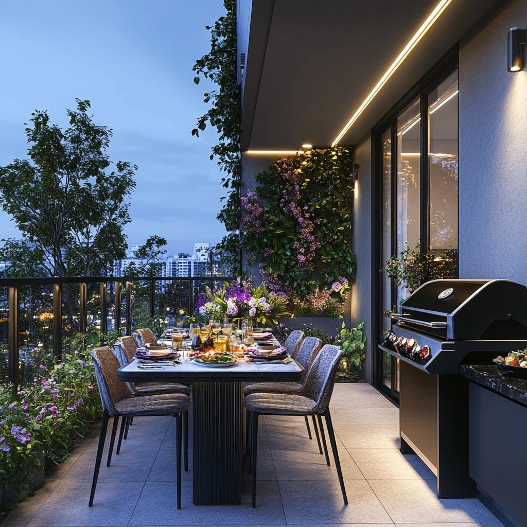 Projeto Funcional: Varanda Gourmet Pequena e Elegante