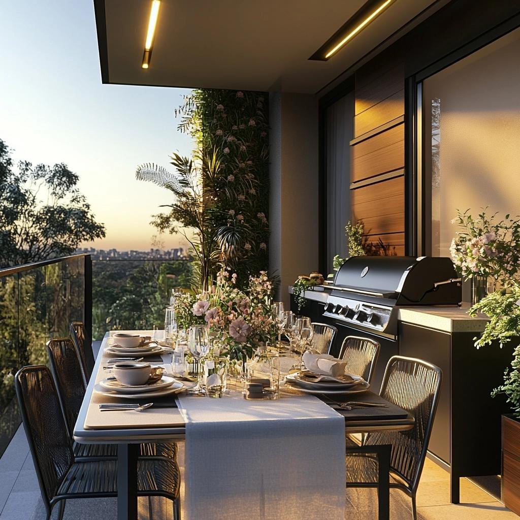 Projeto Funcional: Varanda Gourmet Pequena e Elegante