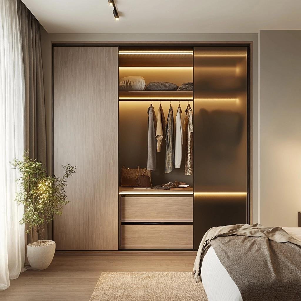 Guarda roupa planejado para quarto pequeno