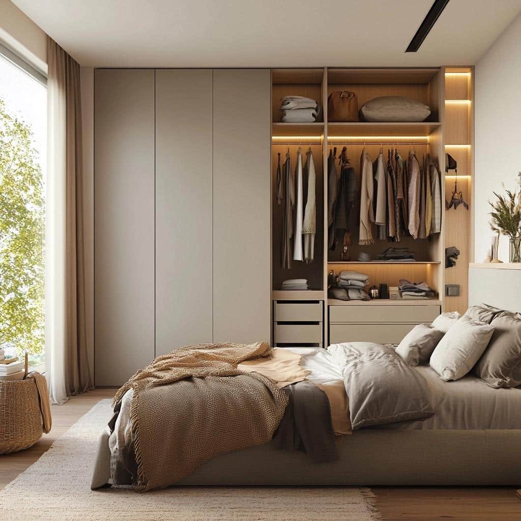 Guarda roupas planejado para quarto pequeno