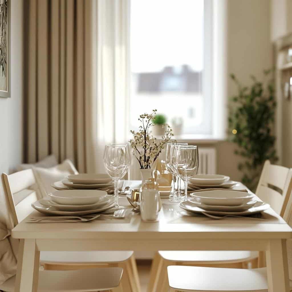 Mesa de jantar 4 lugares para apartamento pequeno