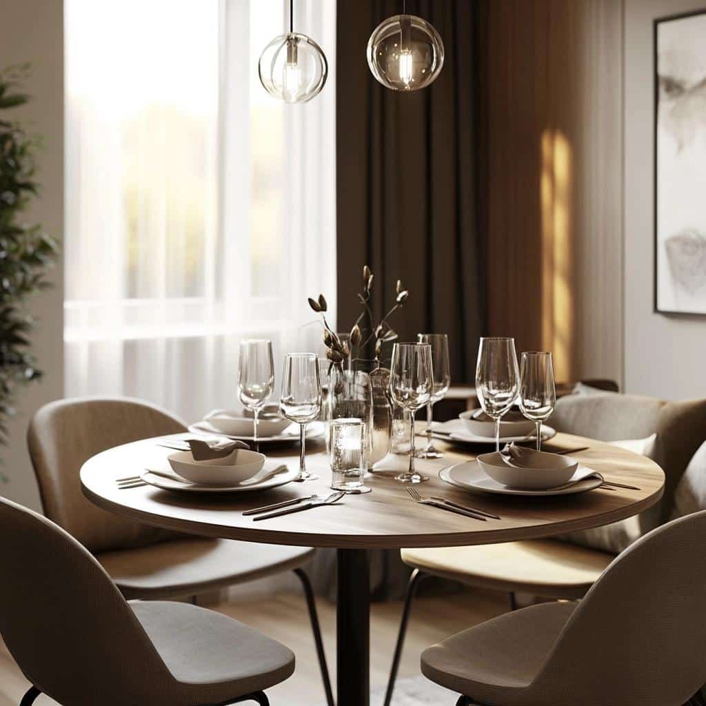 Mesa de jantar 4 lugares para apartamento pequeno