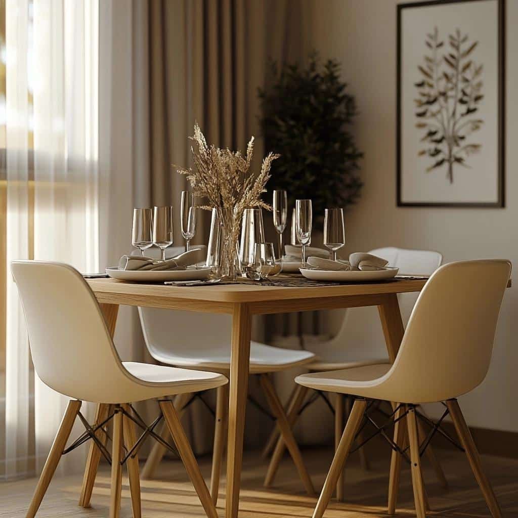 Mesa de jantar 4 lugares para apartamento pequeno