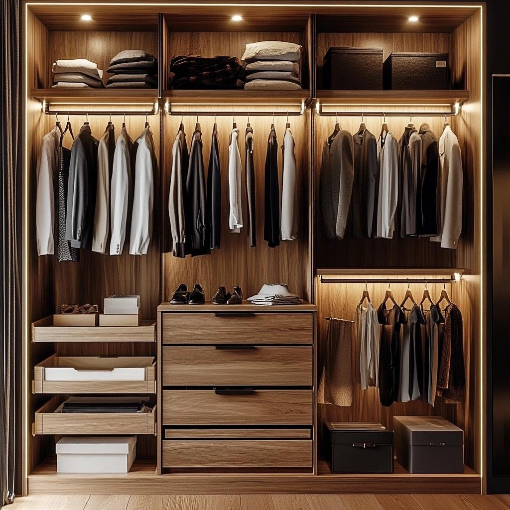 Modelo de guarda roupa planejado casal