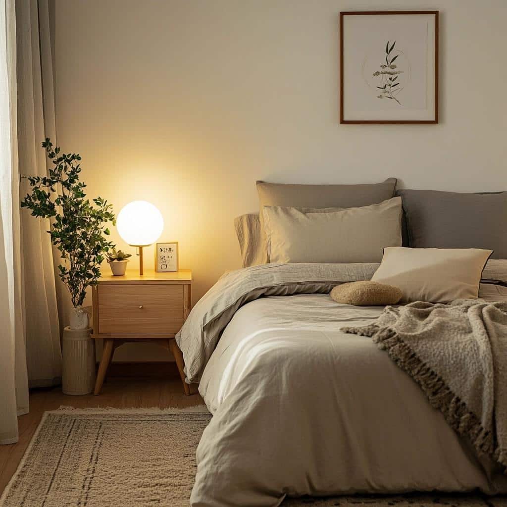 Quarto de casal pequeno e simples