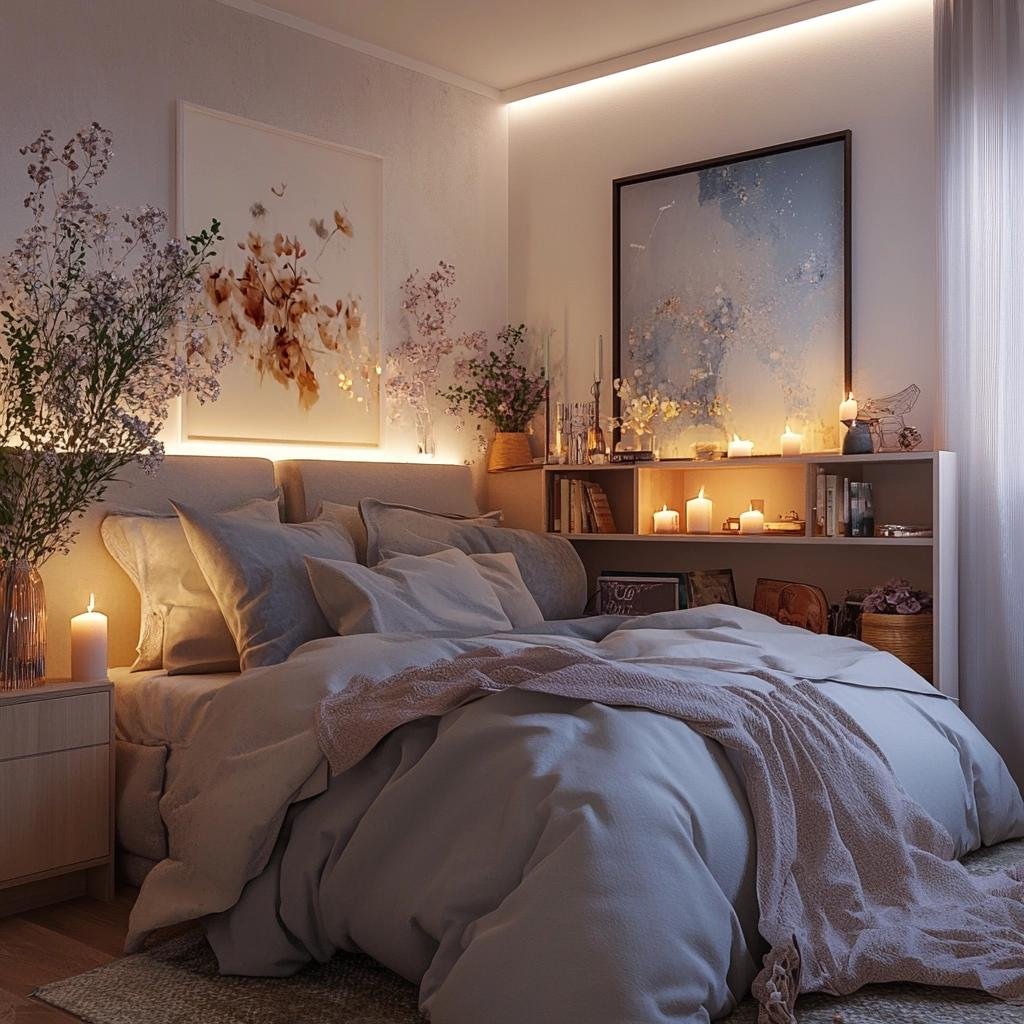 Ambiente Romântico e Prático: Quarto de Casal Pequeno Planejado 39 Ambiente Romântico e Prático: Quarto de Casal Pequeno Planejado