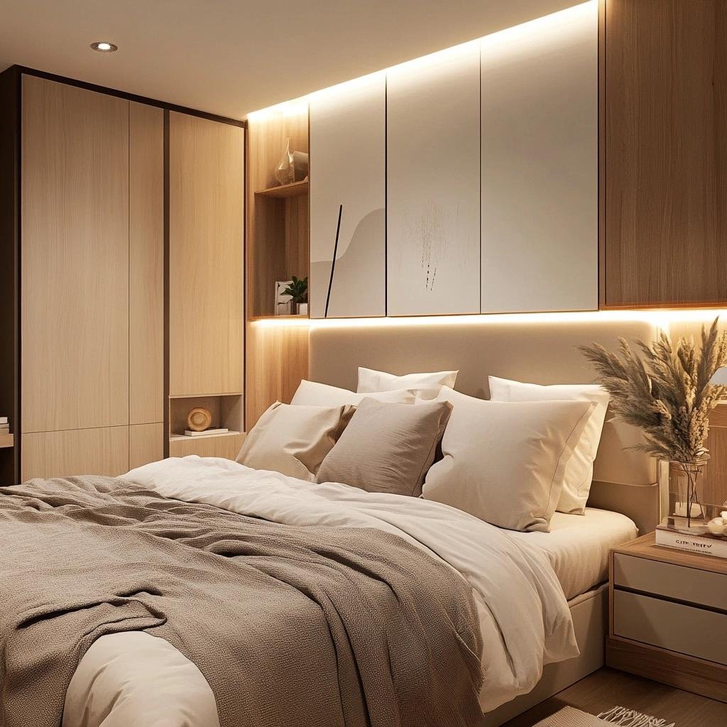 Encanto e Funcionalidade em Quartos de Casal Pequenos Decorados 40 Encanto e Funcionalidade em Quartos de Casal Pequenos Decorados