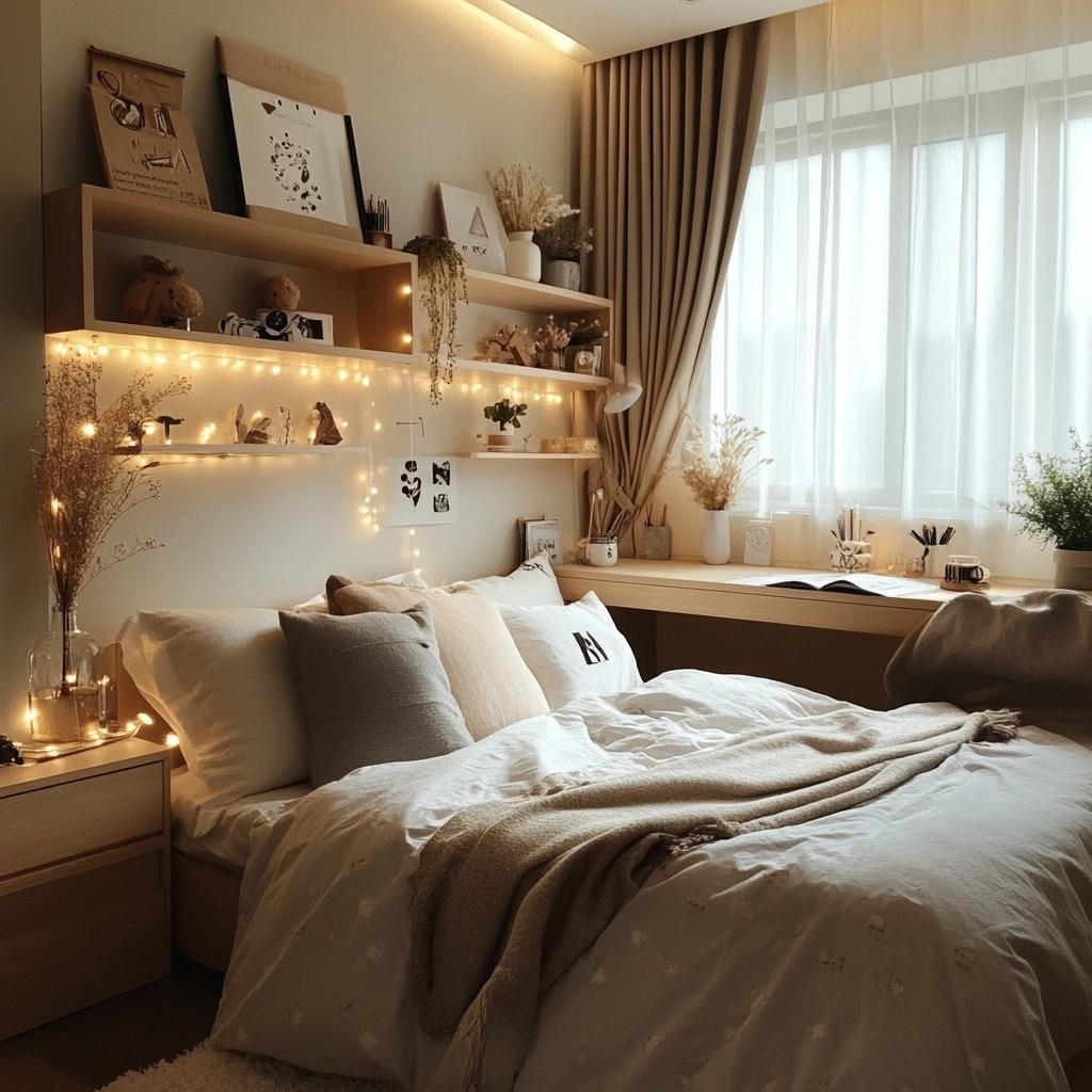 Estilo e Funcionalidade: Decoração para Quarto Pequeno 37 Estilo e Funcionalidade: Decoração para Quarto Pequeno