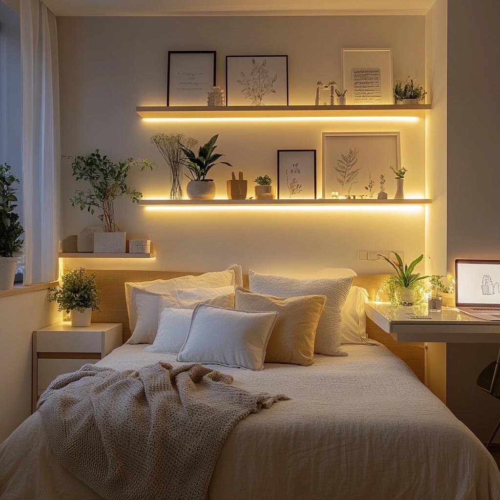 Estilo e Funcionalidade: Decoração para Quarto Pequeno 38 Estilo e Funcionalidade: Decoração para Quarto Pequeno
