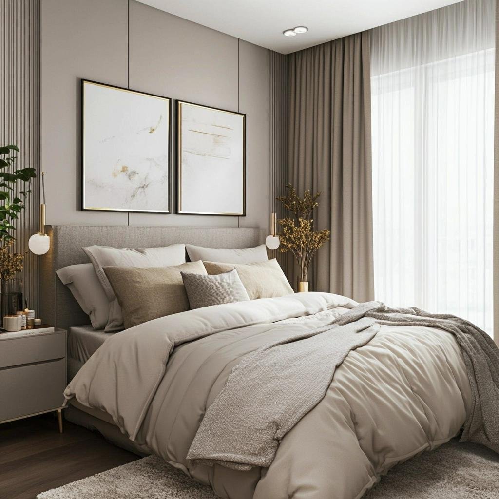 Estilo e Praticidade em Decoração para Quartos de Casal Pequenos 38 Estilo e Praticidade em Decoração para Quartos de Casal Pequenos