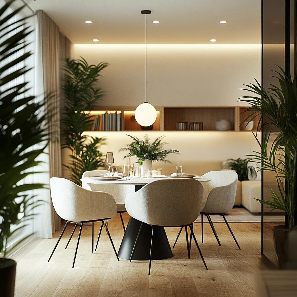 Integração de Ambientes com Sala Pequena e Mesa de Jantar 37 Integração de Ambientes com Sala Pequena e Mesa de Jantar