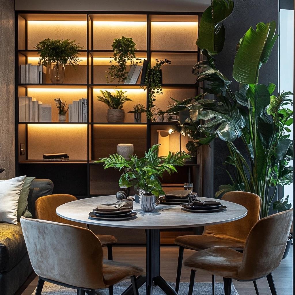 Integração de Ambientes com Sala Pequena e Mesa de Jantar 40 Integração de Ambientes com Sala Pequena e Mesa de Jantar