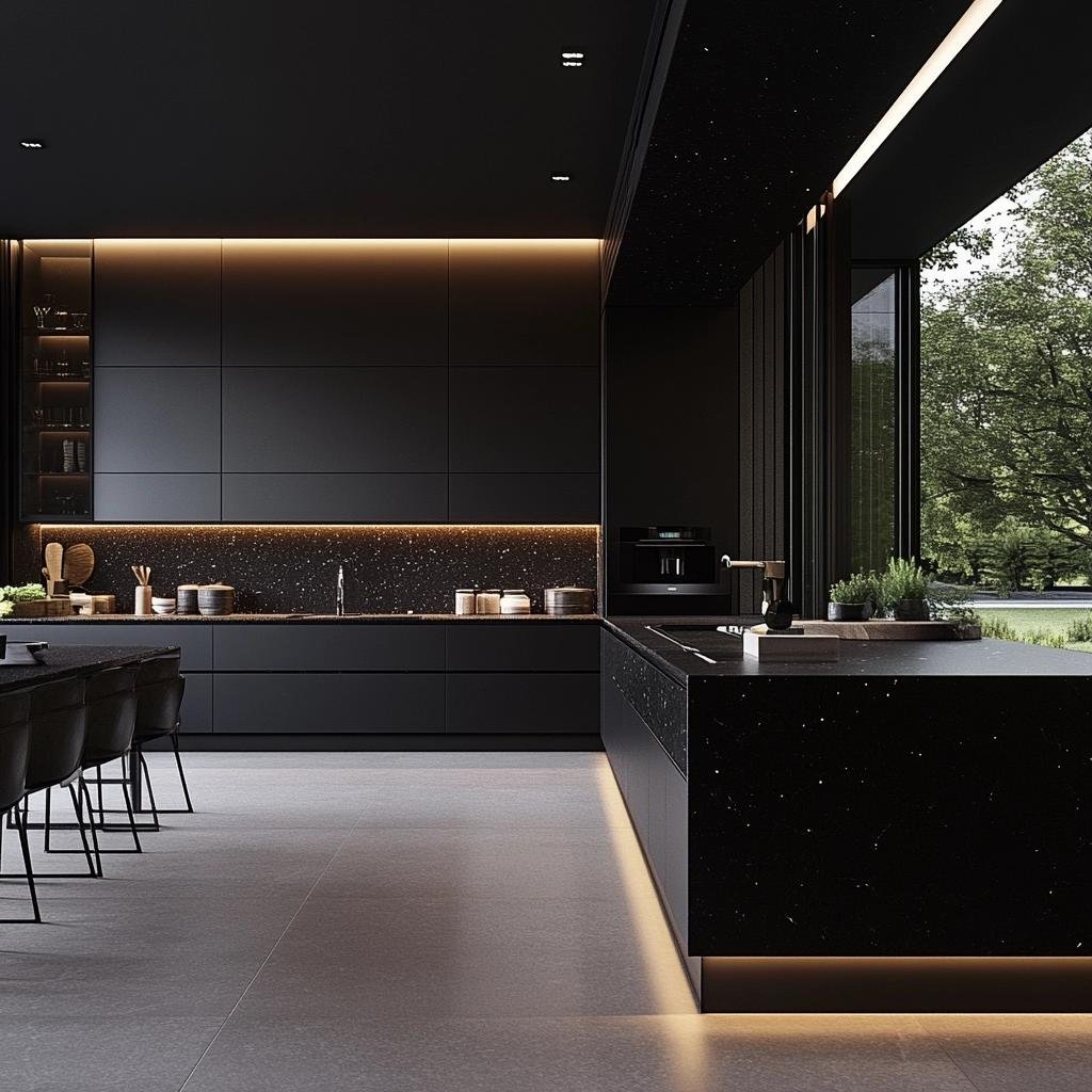 Sofisticação e Modernidade: Cozinha Planejada Preta 39 Sofisticação e Modernidade: Cozinha Planejada Preta