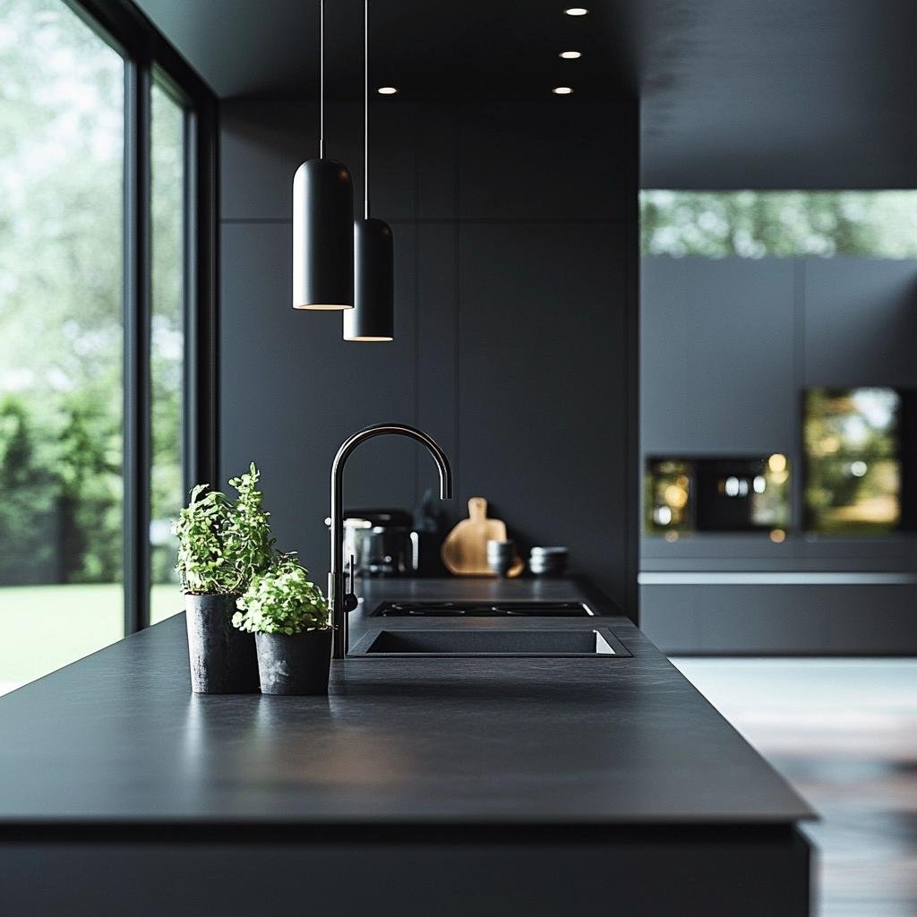 Sofisticação e Modernidade: Cozinha Planejada Preta 40 Sofisticação e Modernidade: Cozinha Planejada Preta