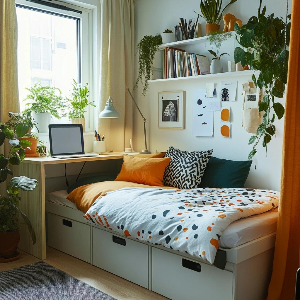 Soluções Joviais para Quarto de Solteiro Pequeno 37 Soluções Joviais para Quarto de Solteiro Pequeno