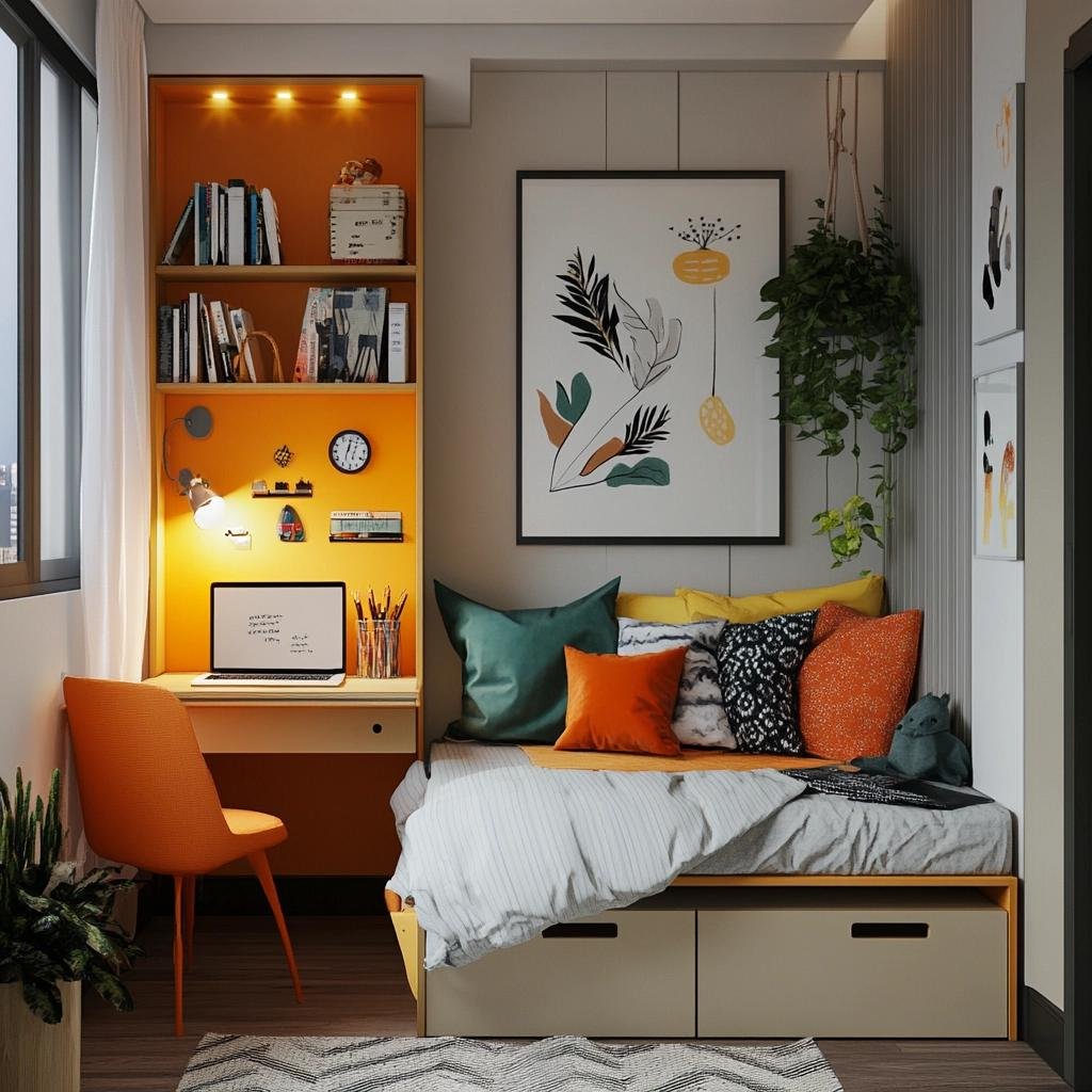 Soluções Joviais para Quarto de Solteiro Pequeno 40 Soluções Joviais para Quarto de Solteiro Pequeno