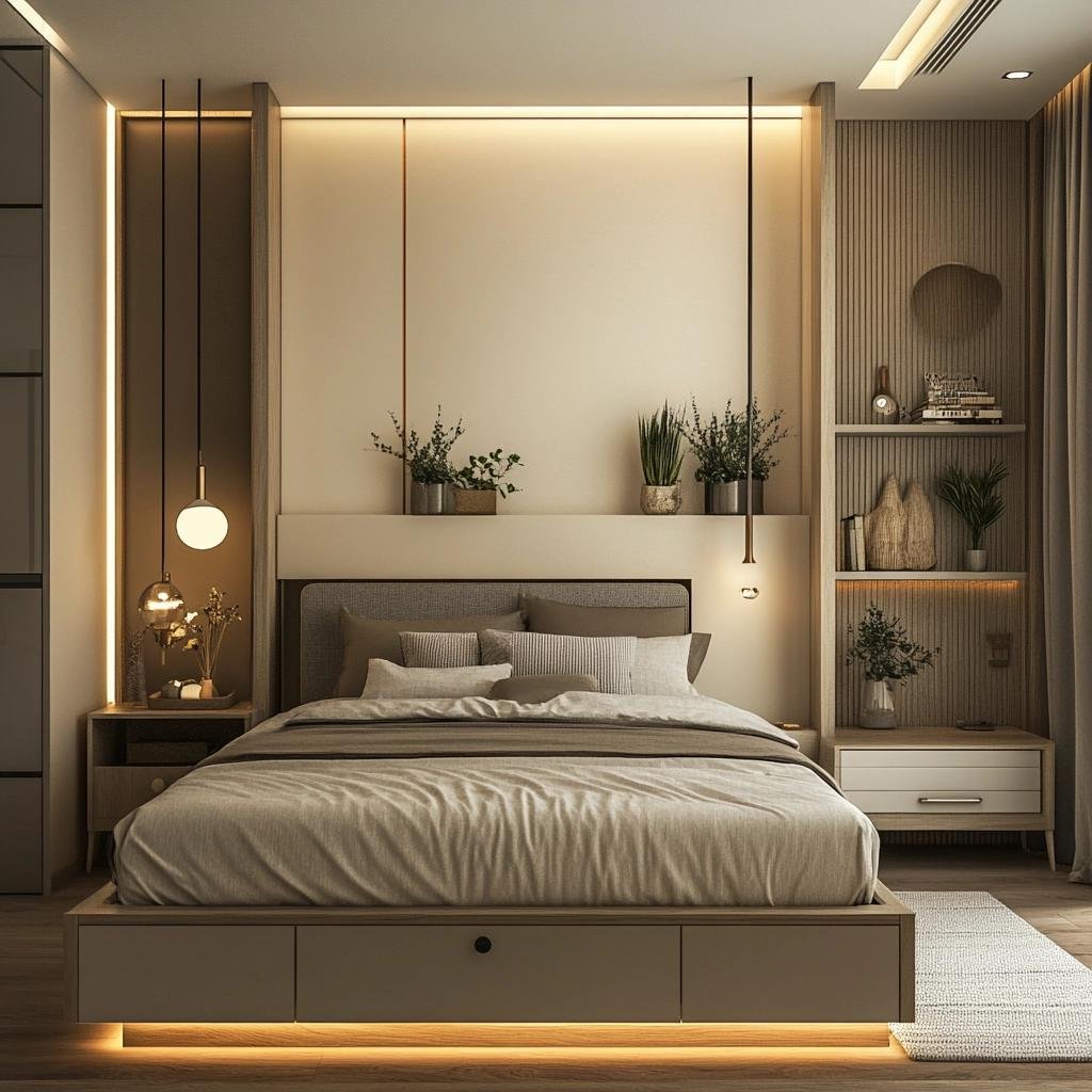 Soluções Sob Medida para Quarto de Casal Pequeno Planejado 37 Soluções Sob Medida para Quarto de Casal Pequeno Planejado