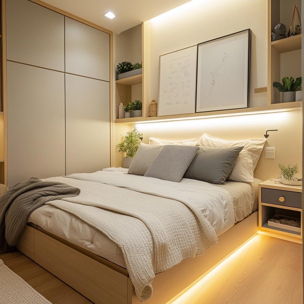 Soluções Sob Medida para Quarto de Casal Pequeno Planejado 40 Soluções Sob Medida para Quarto de Casal Pequeno Planejado