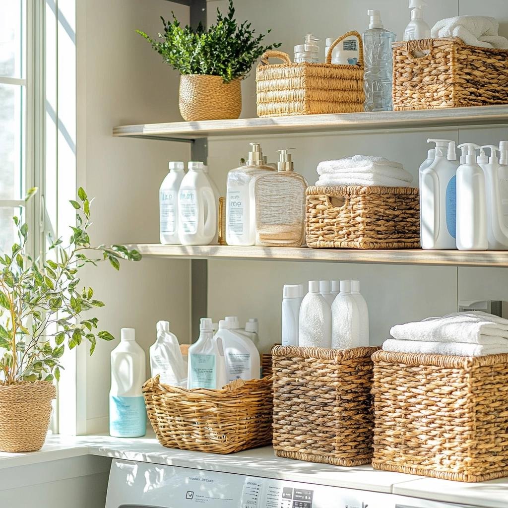 3 Ideias Funcionais para Prateleiras na Área de Serviço